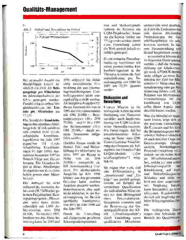 Vorschauseite 4: Outcome von UQM in der Klinik: Versuch einer Kosten-Nutzen-Analyse