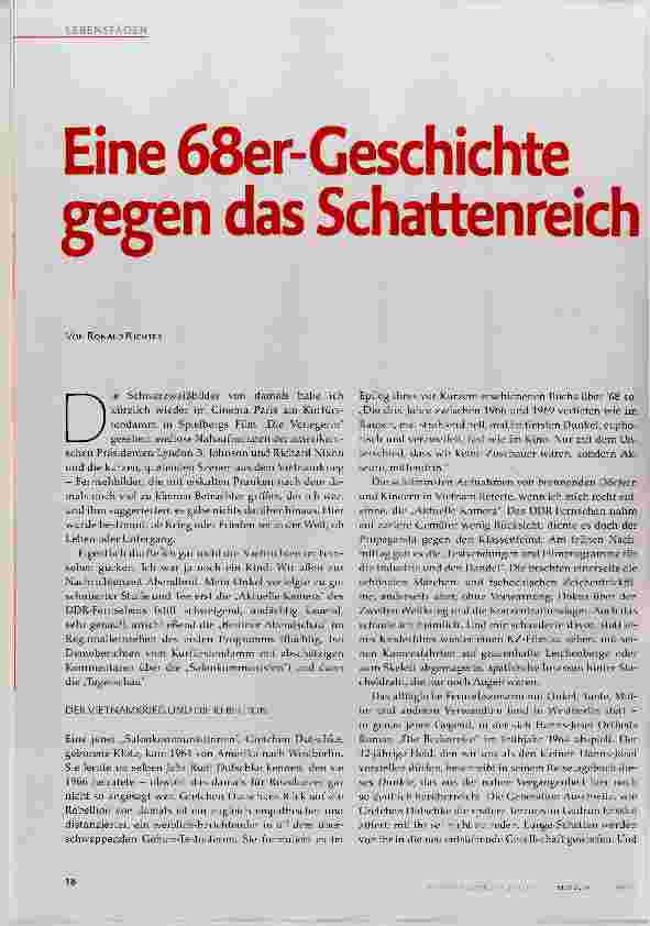 Vorschauseite 1: Eine 68er-Geschichte gegen das Schattenreich
