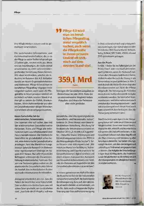Vorschauseite 3: Pflege 4.0 das könnte die Zukunft sein