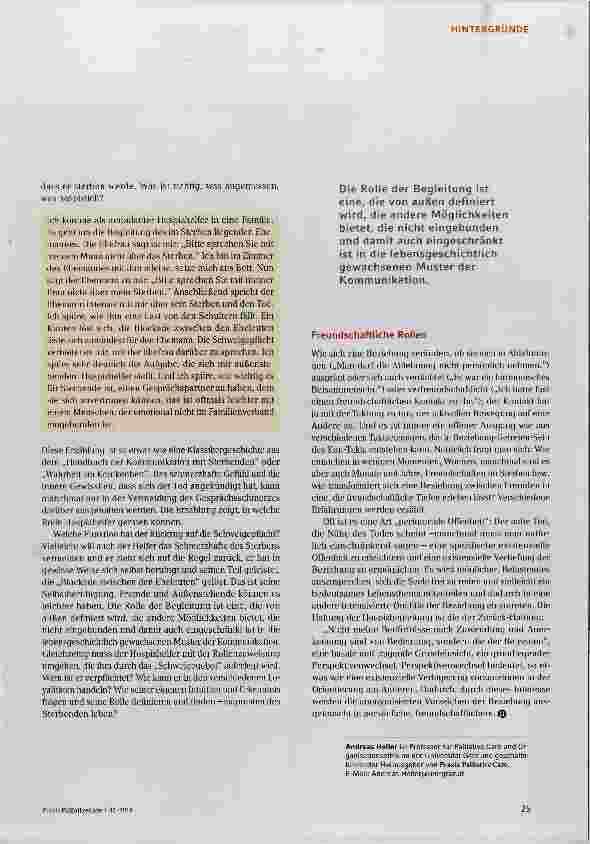 Vorschauseite 5: Rollenspiele auf der Bühne des Sterbens