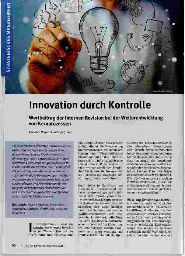 Vorschauseite 1: Innovation durch Kontrolle