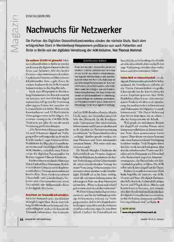 Vorschauseite 1: Nachwuchs für Netzwerker