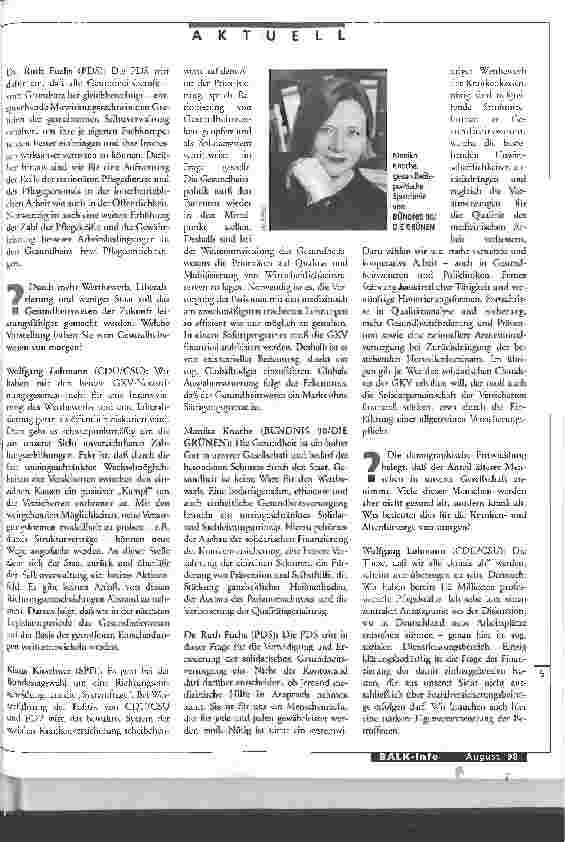 Vorschauseite 2: Die politische Beteiligung der Betroffenen darf keine Alibiveranstaltung sein Pflege vor der Bundestagswahl