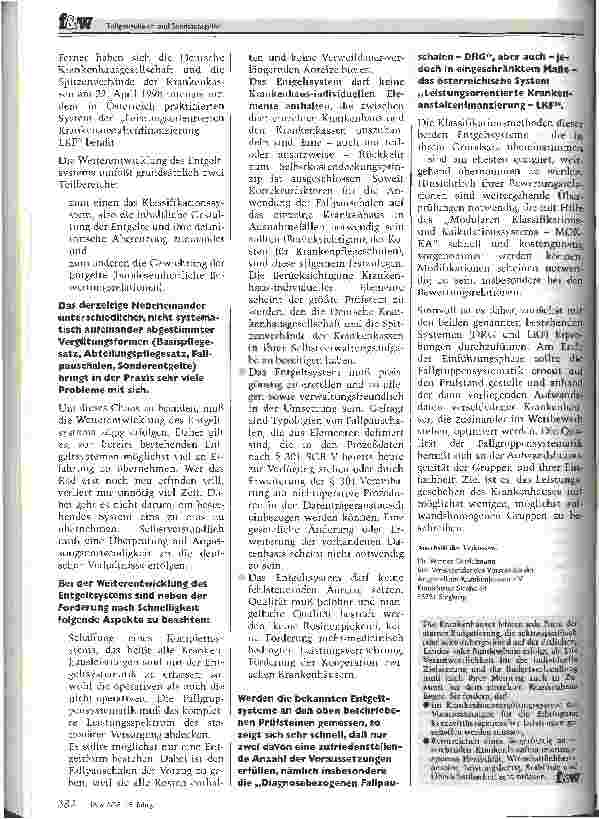 Vorschauseite 2: Fallpauschalen und Sonderentgelte Möglichkeiten und Grenzen der Selbstverwaltung