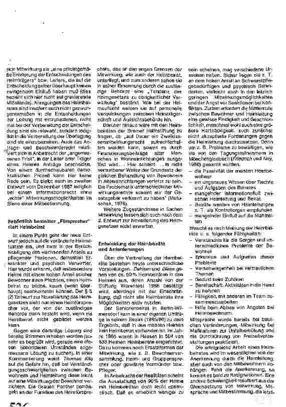 Vorschauseite 2: Möglichkeit und Wirklichkeit des Heimgesetzes