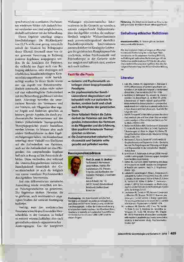Vorschauseite 6: Gerontopsychosomatischer Konsil-ZLiaisondienst in der stationären Akutgeriatrie