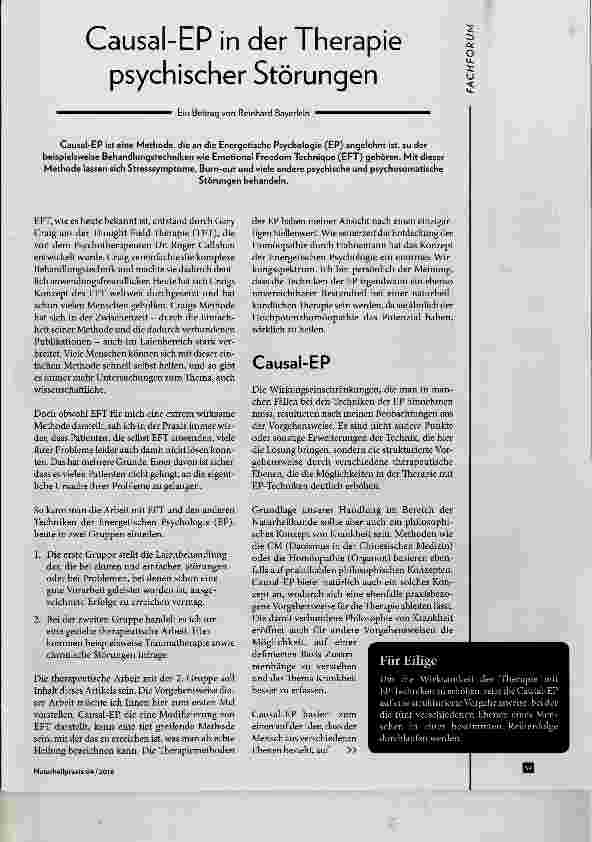 Vorschauseite 1: Causal-EP in der Therapie psychischer Störungen