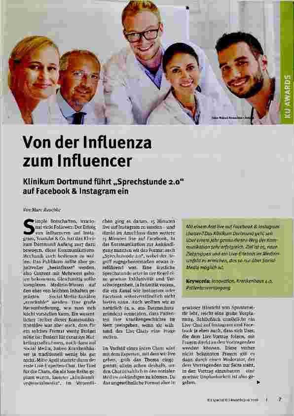 Vorschauseite 1: Von der Influenza zum Influencer