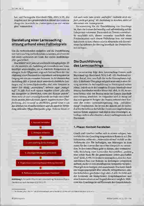 Vorschauseite 3: Das Lernen unterstützen Lerncoaching an der Krankenpflegeschule