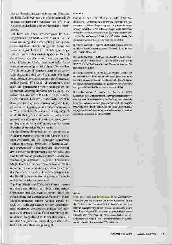 Vorschauseite 3: Das Projekt GemeindeschwesterP“® im Kontext der kommunalen Daseinsvorsorge