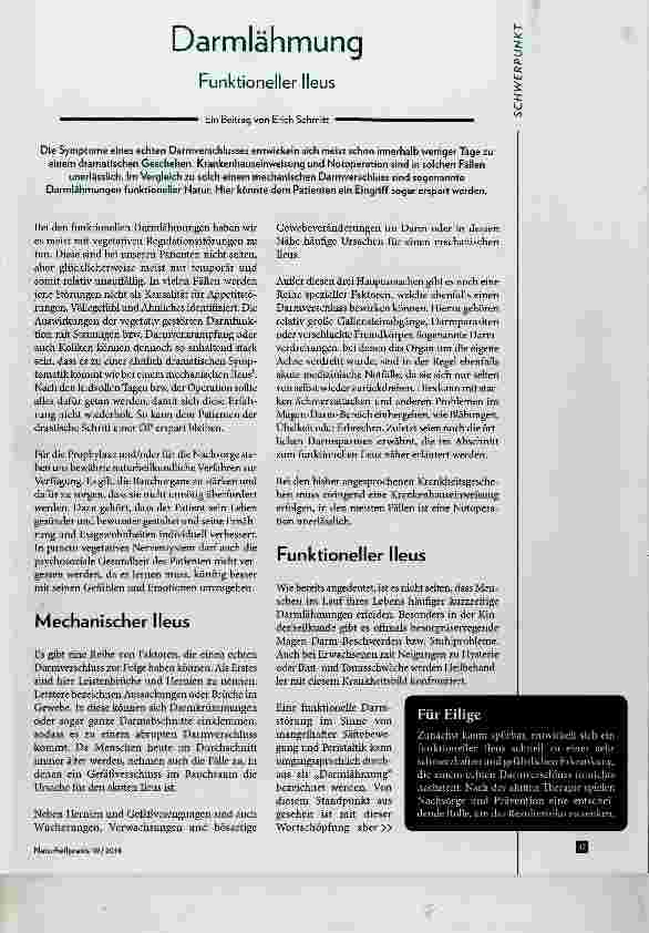 Vorschauseite 1: Darmlähmung