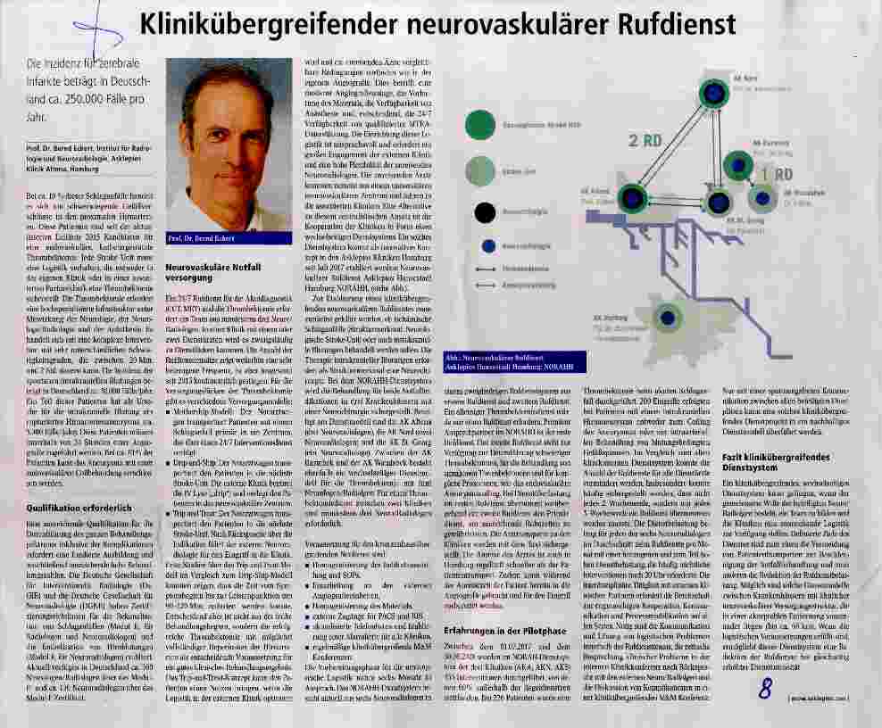 Vorschauseite 1: Klinikübergreifender neurovaskulärer Rufdienst