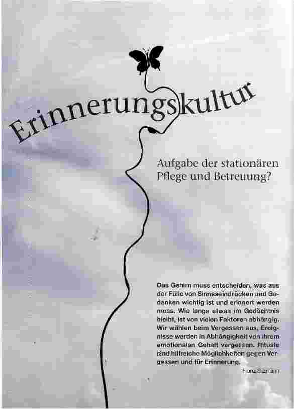 Vorschauseite 1: Aufgabe der stationären Pflege und Betreuung?