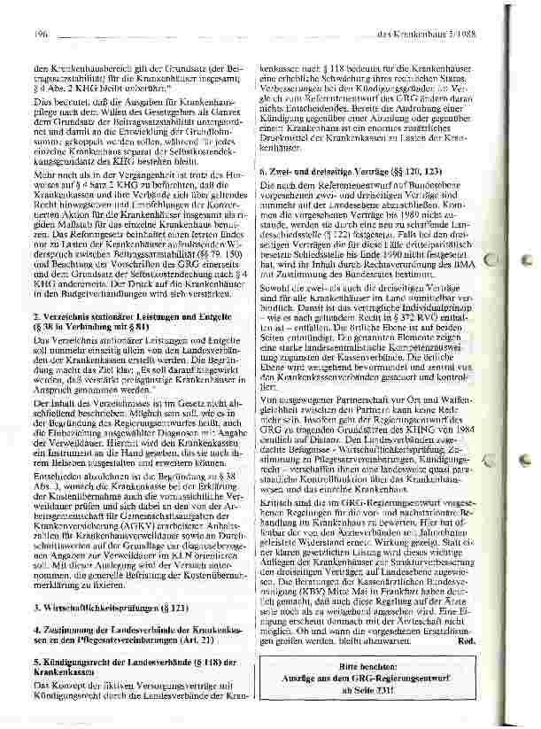 Vorschauseite 2: Schwerwiegende Folgen für die Krankenhäuser