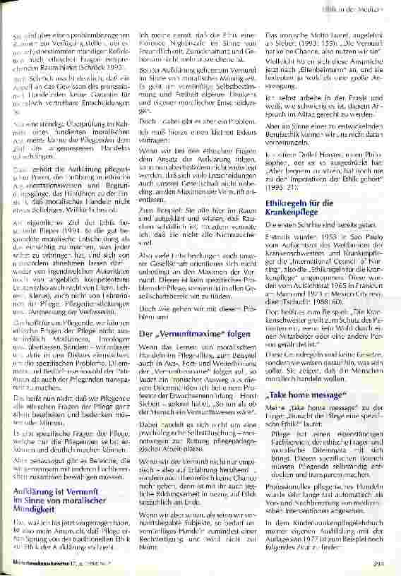 Vorschauseite 3: Braucht die Pflege eine spezifische Ethik?