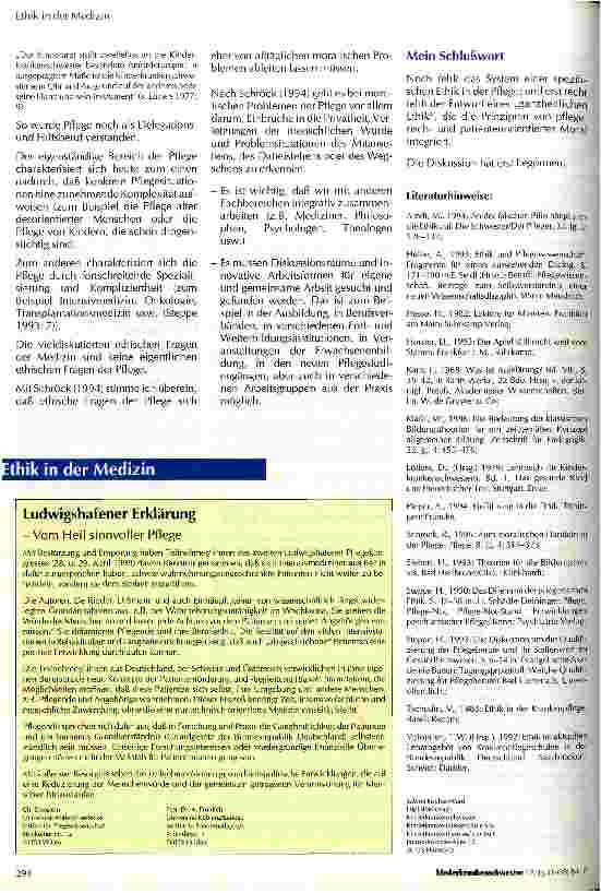 Vorschauseite 4: Braucht die Pflege eine spezifische Ethik?