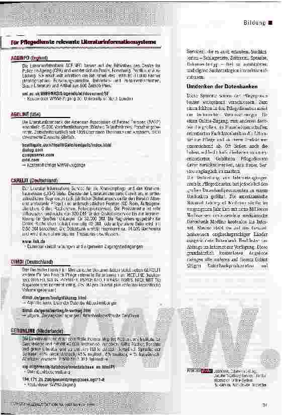 Vorschauseite 2: Fachliteratur online recherchieren Verbesserte Datenbanken liefern Literaturhinweise einfach und preiswert