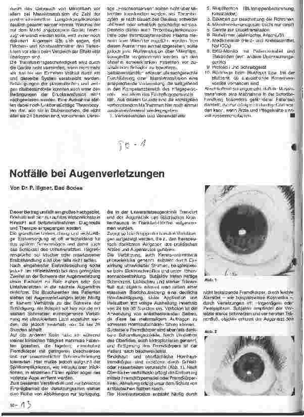 Vorschauseite 1: Notfälle bei Augenverletzungen