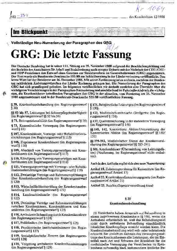 Vorschauseite 1: GRG: Die letzte Fassung