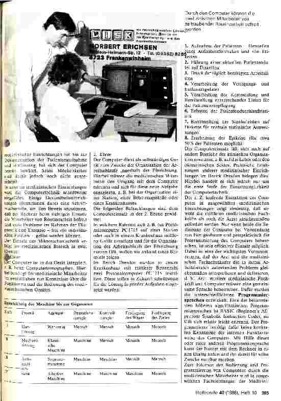 Vorschauseite 2: Der Computer - zukünftiges Werkzeug mittlerer medizinischer Fachkräfte