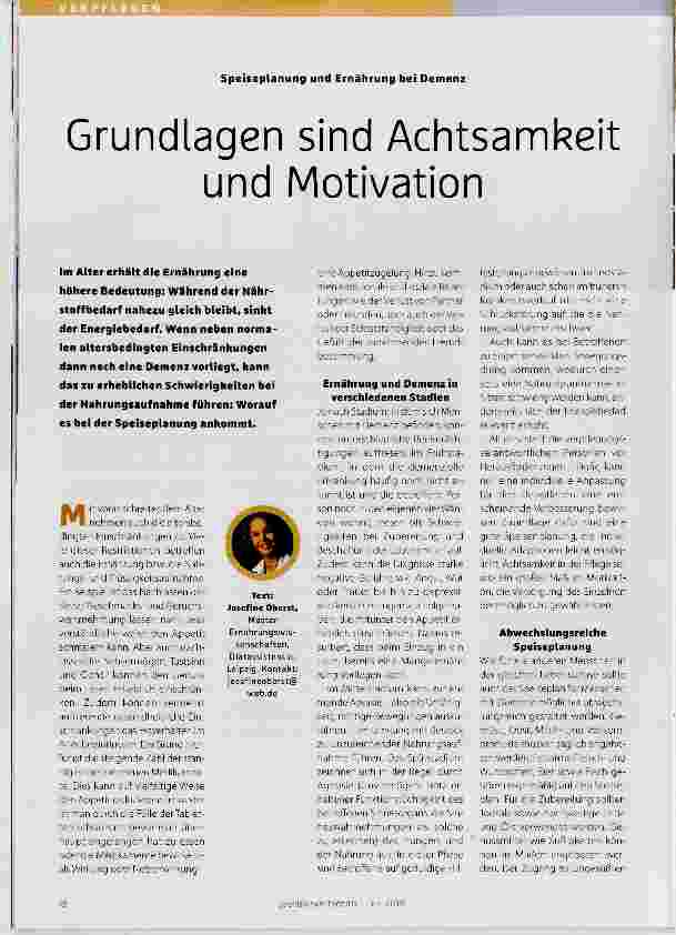 Vorschauseite 1: Grundlagen sind Achtsamkeit und Motivation