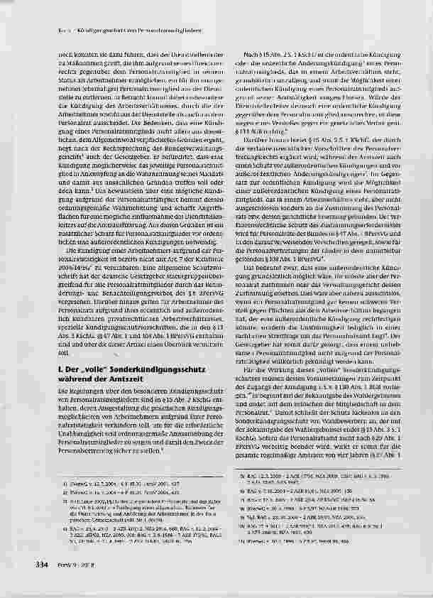 Vorschauseite 2: Kündigungsschutz von Personalratsmitgliedern