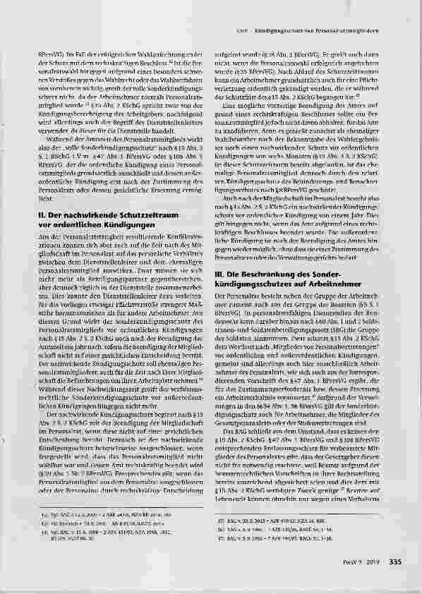 Vorschauseite 3: Kündigungsschutz von Personalratsmitgliedern