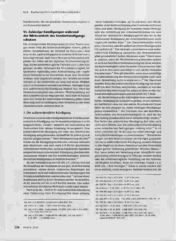 Vorschauseite 6: Kündigungsschutz von Personalratsmitgliedern