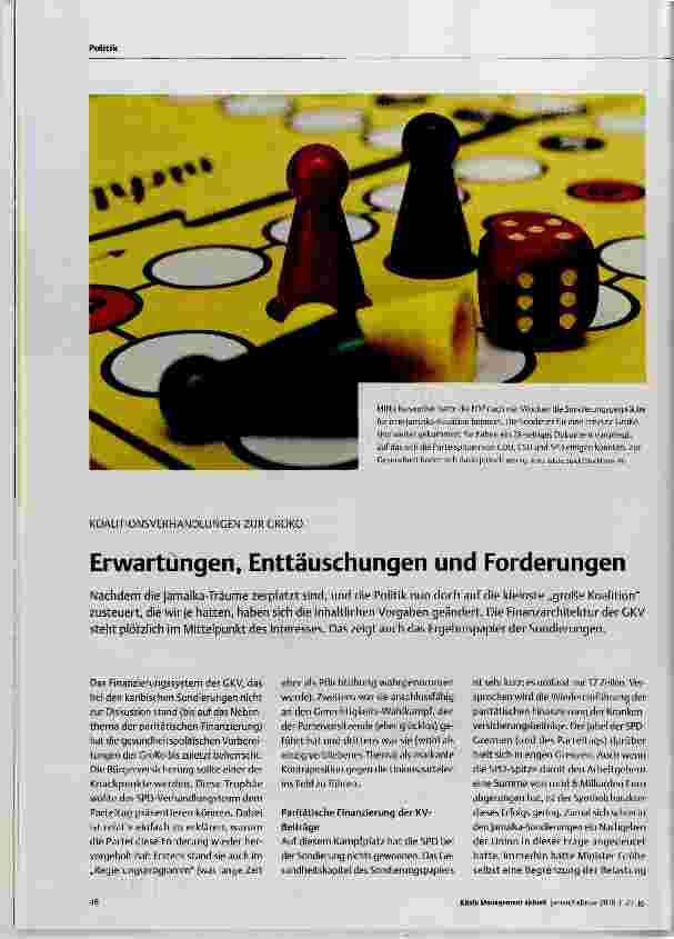 Vorschauseite 1: Erwartungen, Enttäuschungen und Forderungen