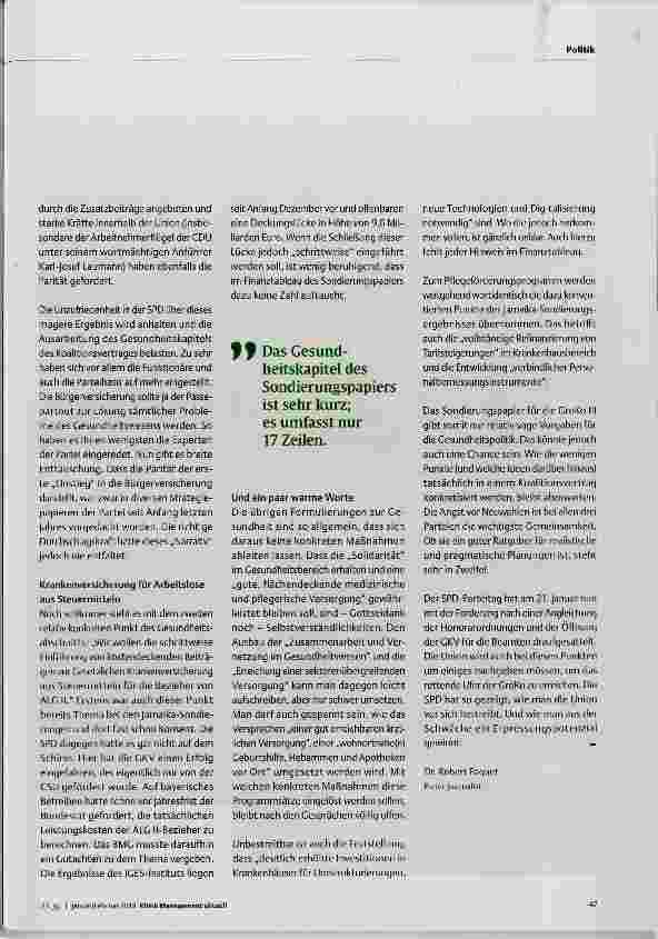 Vorschauseite 2: Erwartungen, Enttäuschungen und Forderungen