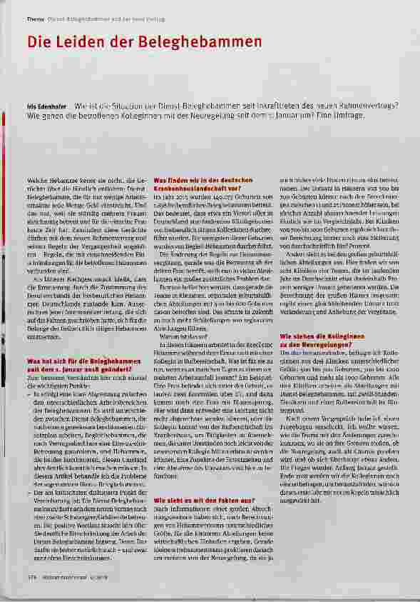 Vorschauseite 1: Die Leiden der Beleghebammen