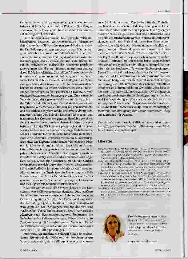 Vorschauseite 4: Können Fallbesprechungen das herausfordernde Verhalten von Menschen mit Demenz verbessern?