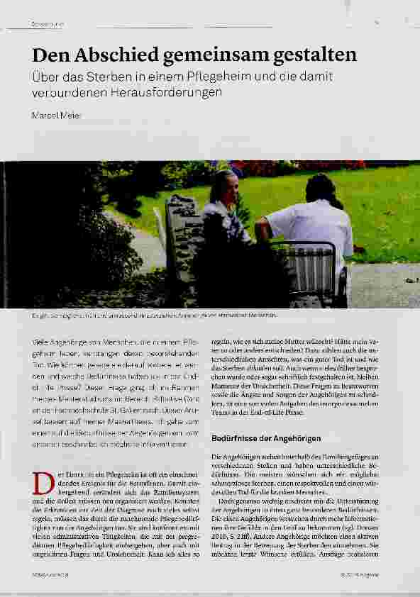 Vorschauseite 1: Den Abschied gemeinsam gestalten