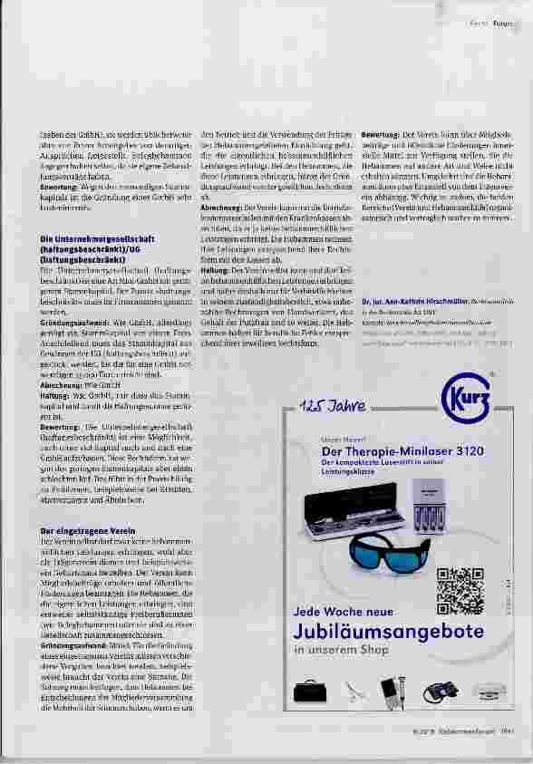 Vorschauseite 3: Rechtsforum GbR, PartG, GmbH oder was welche Rechtsform passt?