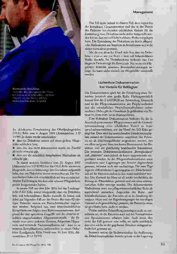 Vorschauseite 2: Wer haftet für einen Dekubitus?