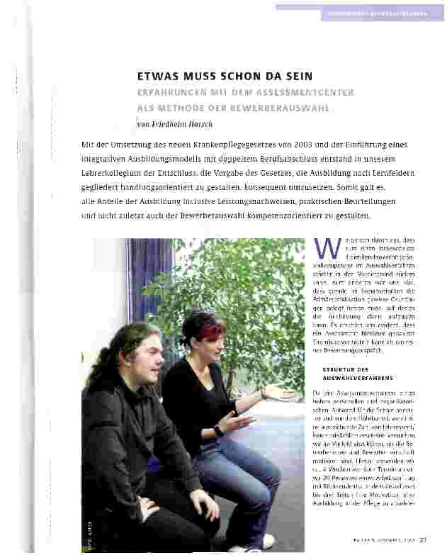 Vorschauseite 1: ETWAS MUSS SCHON DA SEIN