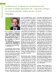 Vorschauseite 1: Niedersachsen: Einigung auf richtungsweisende ambulante Vergütungssystematik – regionales Ereignis oder entscheidender systematischer Ansatz?