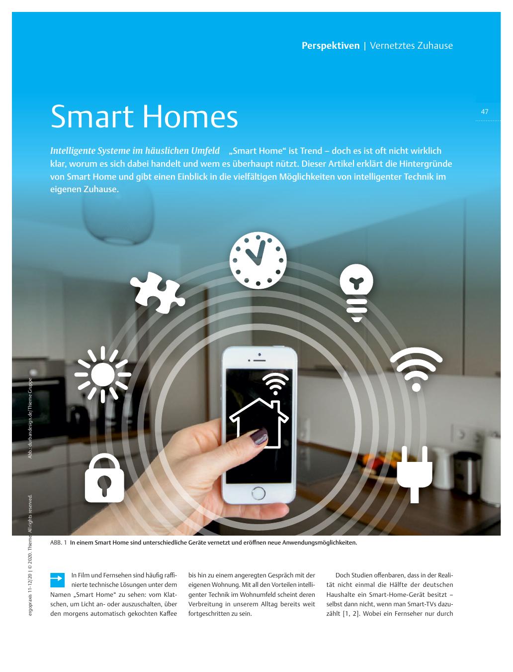 Vorschauseite 1: Smart Homes - Intelligente Systeme im häuslichen Umfeld