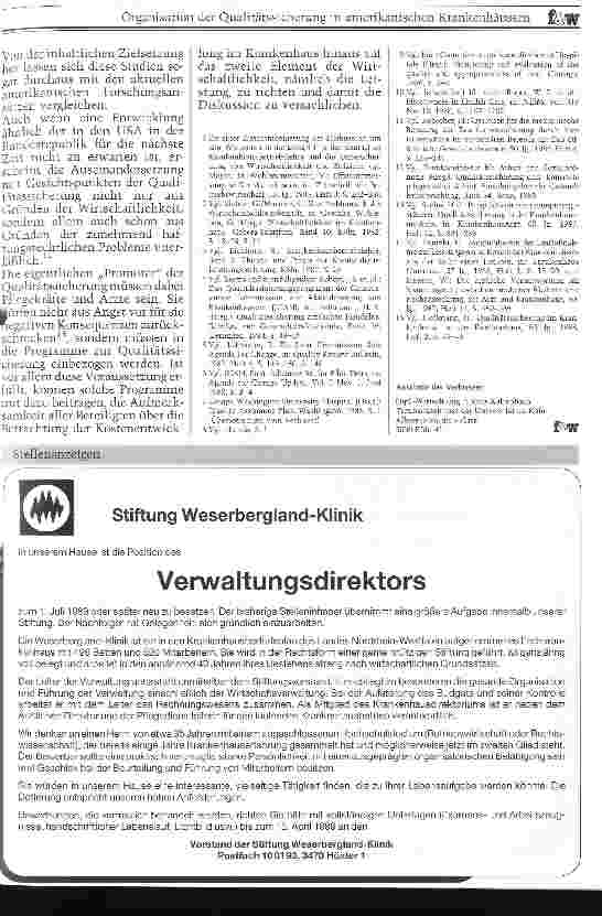 Vorschauseite 5: Organisation der Qualitätssicherung in amerikanischen Krankenhäusern