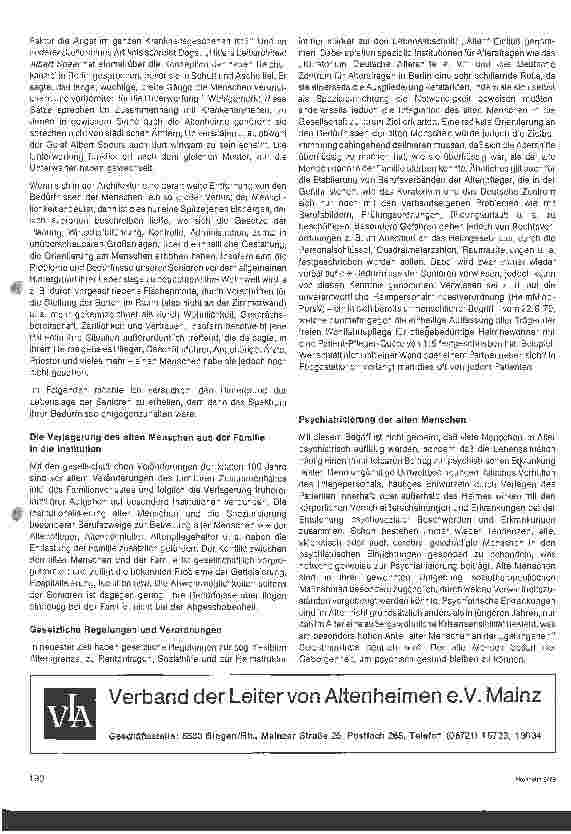 Vorschauseite 2: Die Bedürfnisse der Senioren im Heim