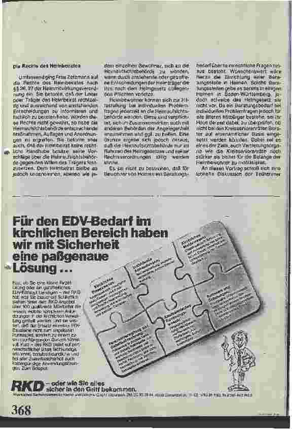 Vorschauseite 3: Die Heimbewohner artikulieren ihre Wünsche