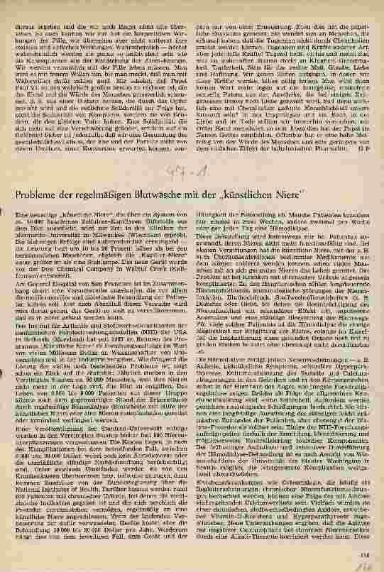 Vorschauseite 1: Probleme der regelmäßigen Blutwäsche mit der künstlichen Niere