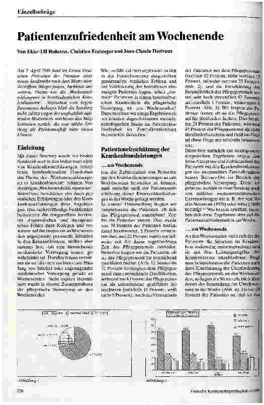 Vorschauseite 1: Patientenzufriedenheit am Wochenende