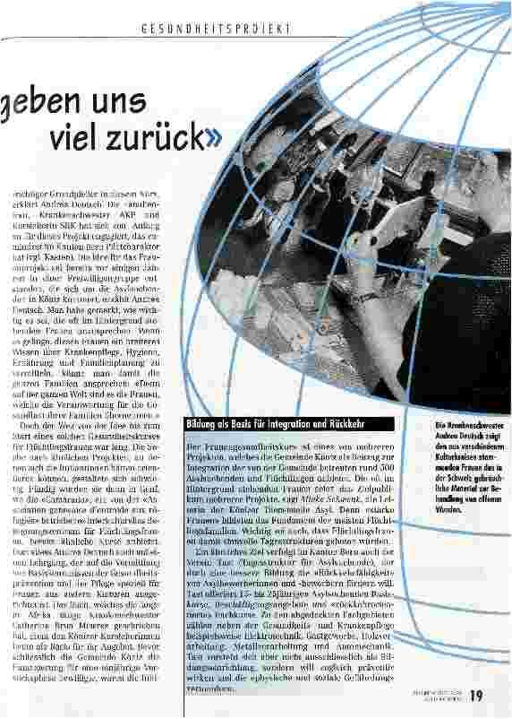 Vorschauseite 2: Die Frauen geben uns viel zurück Kurs für Flüchtlingsfrauen