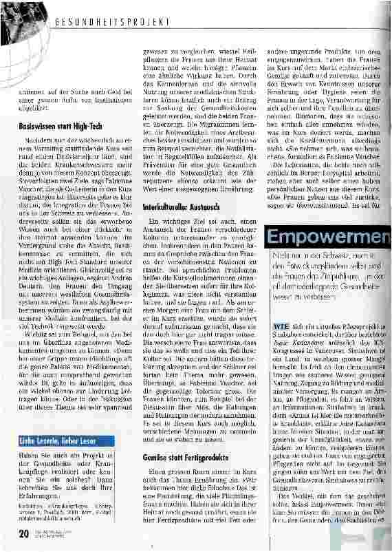 Vorschauseite 3: Die Frauen geben uns viel zurück Kurs für Flüchtlingsfrauen