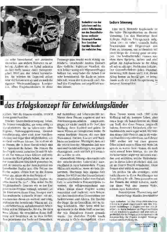 Vorschauseite 4: Die Frauen geben uns viel zurück Kurs für Flüchtlingsfrauen