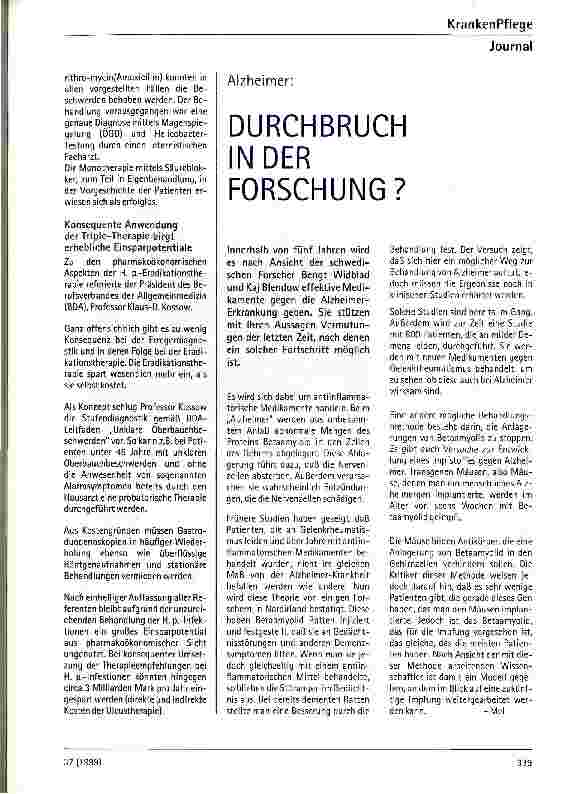Vorschauseite 2: Unzureichende Behandlung von Helicobacter pylori-Infektionen