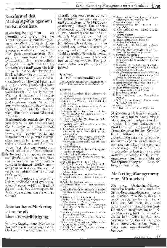 Vorschauseite 3: Marketing-Management im Krankenhaus Am Beginn einer neuen Krankenhaus-Ära