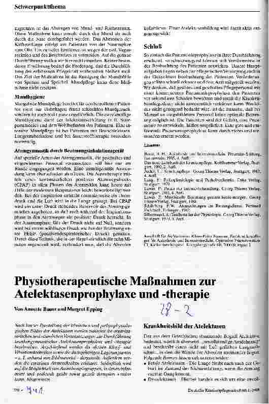 Vorschauseite 3: Pneumonieprophylaxe nach Operationen
