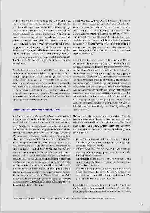 Vorschauseite 2: «Wenn schon sterben, dann satt» der zweite Kongresstag